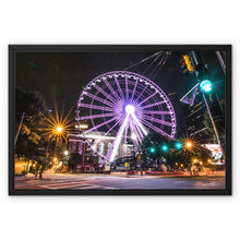  ATL Skyview Ferris Wheel - Purple Framed Canvas