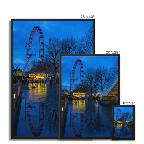 The London Eye & Carousel Framed Canvas