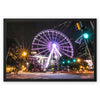 ATL Skyview Ferris Wheel - Purple Framed Canvas