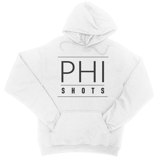 PhiShots Logo White College Hoodie
