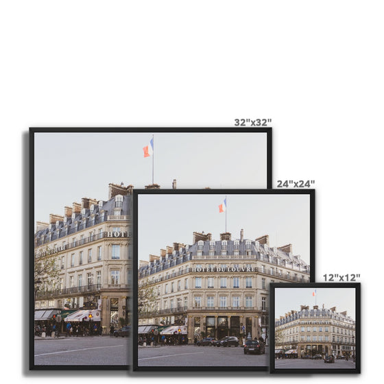 Hotel du Louvre Framed Canvas