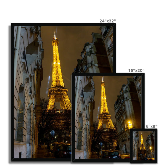 Eiffel in Between Framed Print