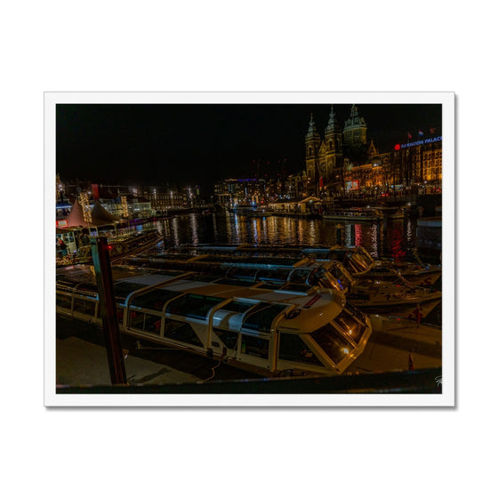 Amsterdam Water Taxis Framed Print