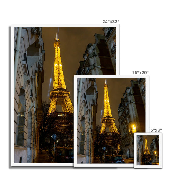 Eiffel in Between Framed Print