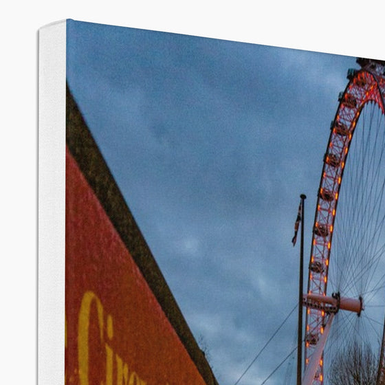 The London Eye & Carousel - Red Canvas