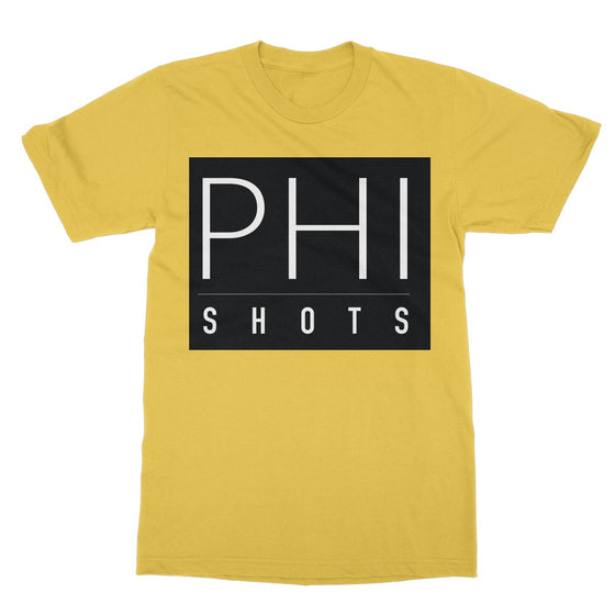 PhiShots Logo Black Softstyle T-Shirt