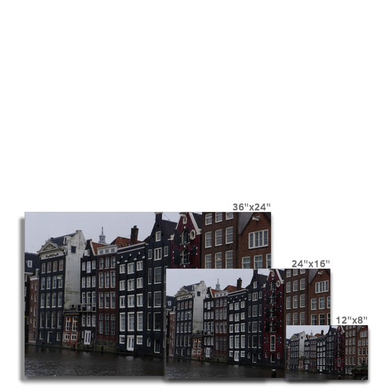 Amsterdam Damrak Waterfront Canvas