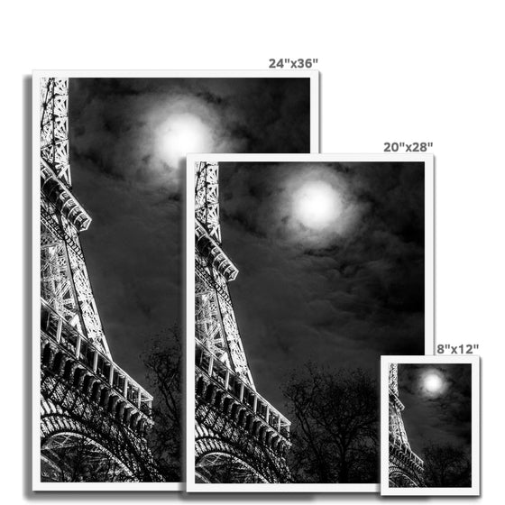 Eiffel Skies BW Framed Print