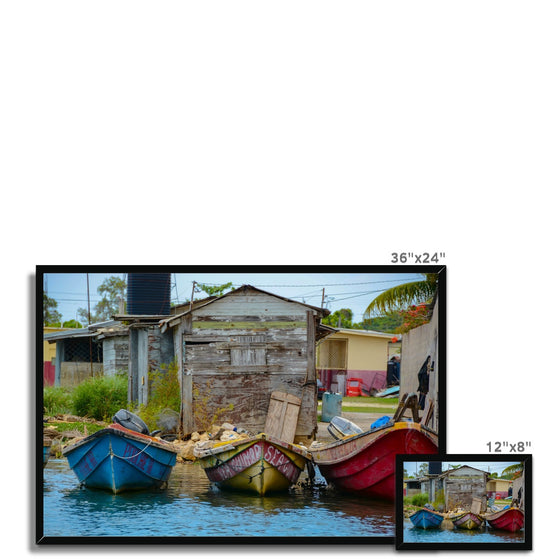 Black River Jamaica 3 Boats Framed Print