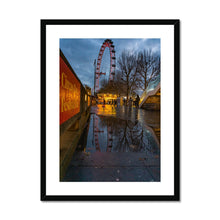  The London Eye & Carousel - Red Framed & Mounted Print