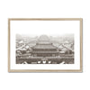 Forbidden City - Aerial View B/W Framed & Mounted Print