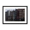 Amsterdam Damrak Waterfront Framed & Mounted Print