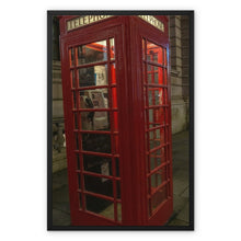  Red Phone Booth 2 Framed Canvas