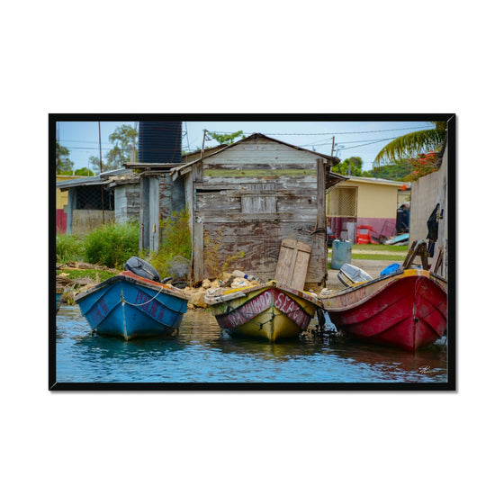 Black River Jamaica 3 Boats Framed Print