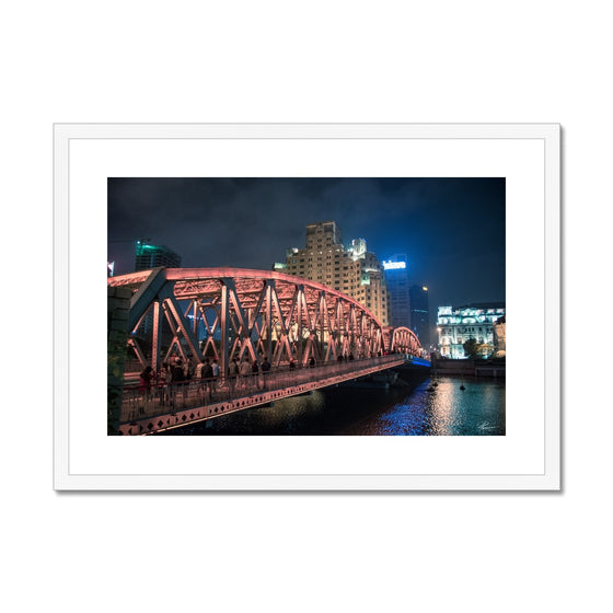 Waibaidu Bridge Shanghai Framed & Mounted Print