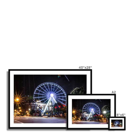 ATL Skyview Ferris Wheel - Blue Framed & Mounted Print