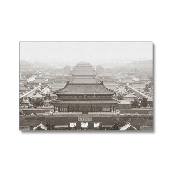 Forbidden City - Aerial View B/W Canvas