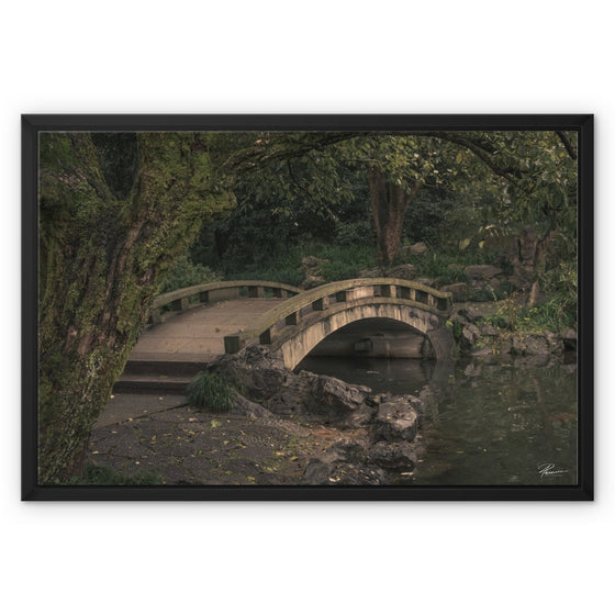 Garden Bridge Framed Canvas