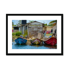  Black River Jamaica 3 Boats Framed & Mounted Print
