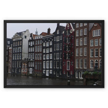  Amsterdam Damrak Waterfront Framed Canvas