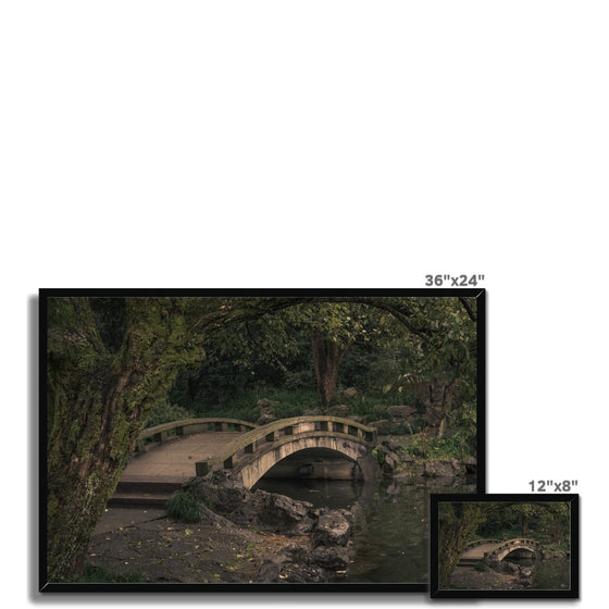 Garden Bridge Framed Print