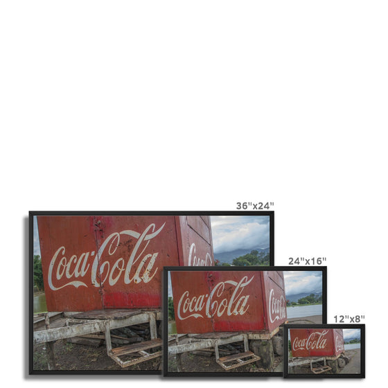 Coke in Costa Rica Framed Canvas